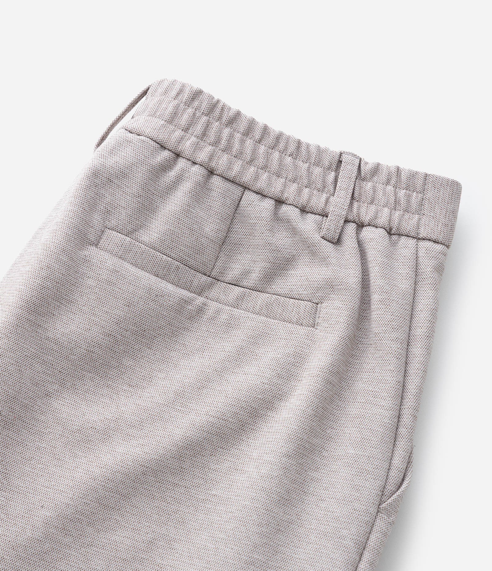 Calça Slim de Malha com Cós Meio Elástico Cinza Claro 4