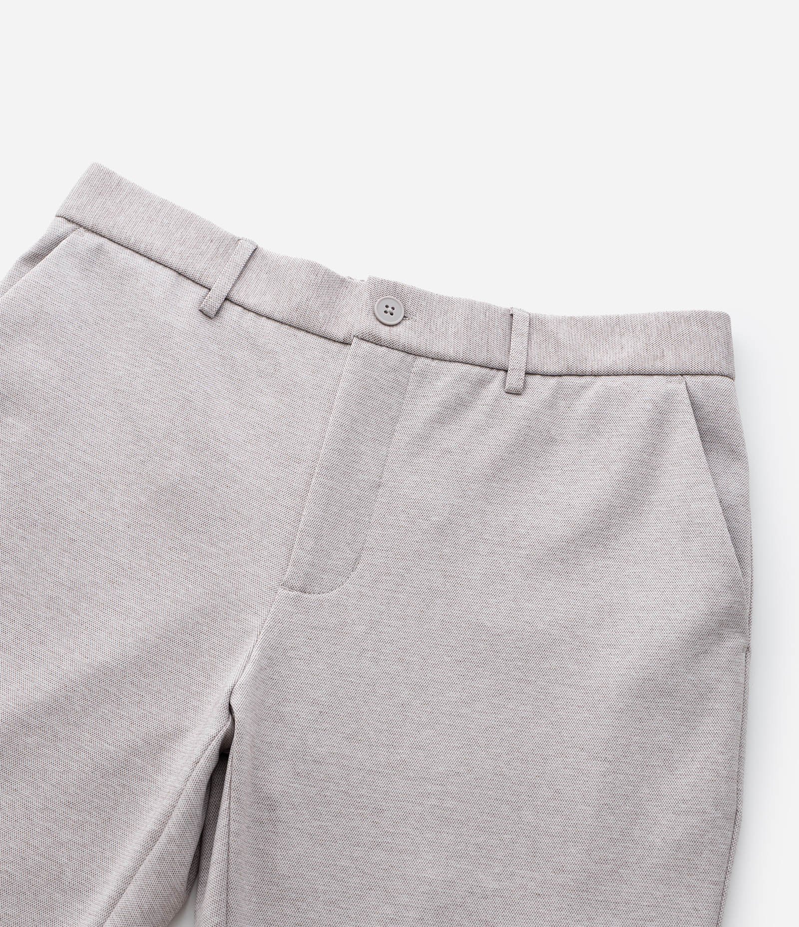 Calça Slim de Malha com Cós Meio Elástico Cinza Claro 5