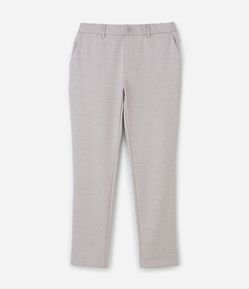 Calça Slim de Malha com Cós Meio Elástico
