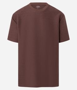 Camiseta Relaxed em Algodão com Textura