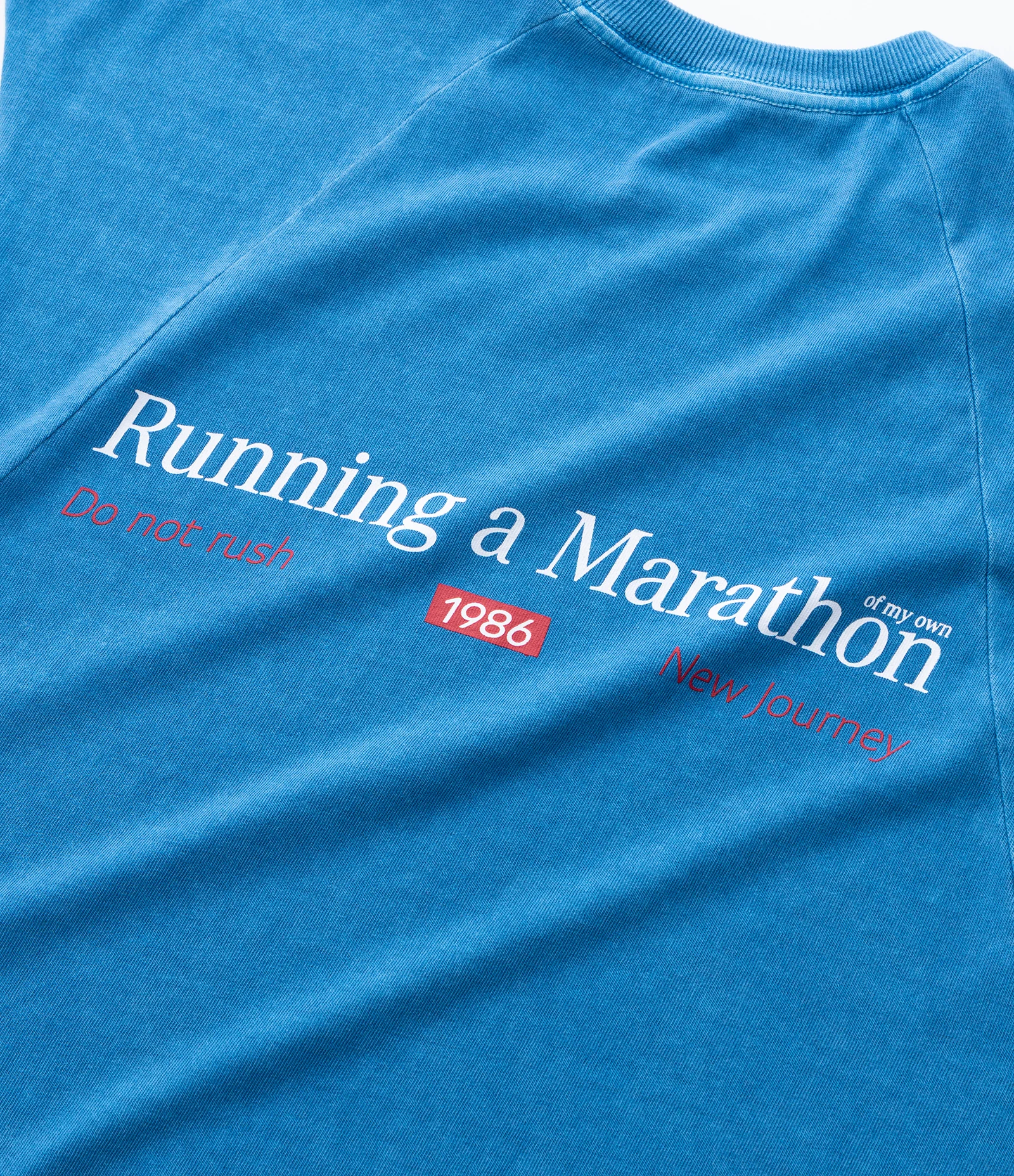 Regata Boxy Estonada em Algodão com Estampa Lettering Azul 7