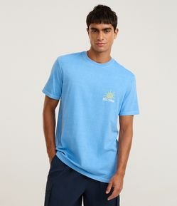 Camiseta Comfort em Algodão Estonado com Estampa Sun Vibes