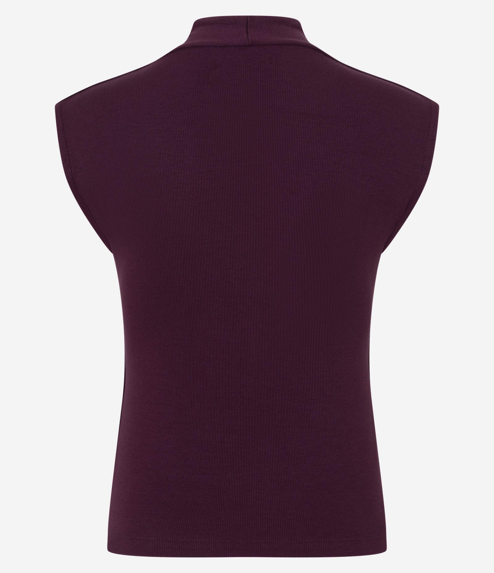 Blusa Regata em Ribana com Alça Larga e Decote V Vermelho 7