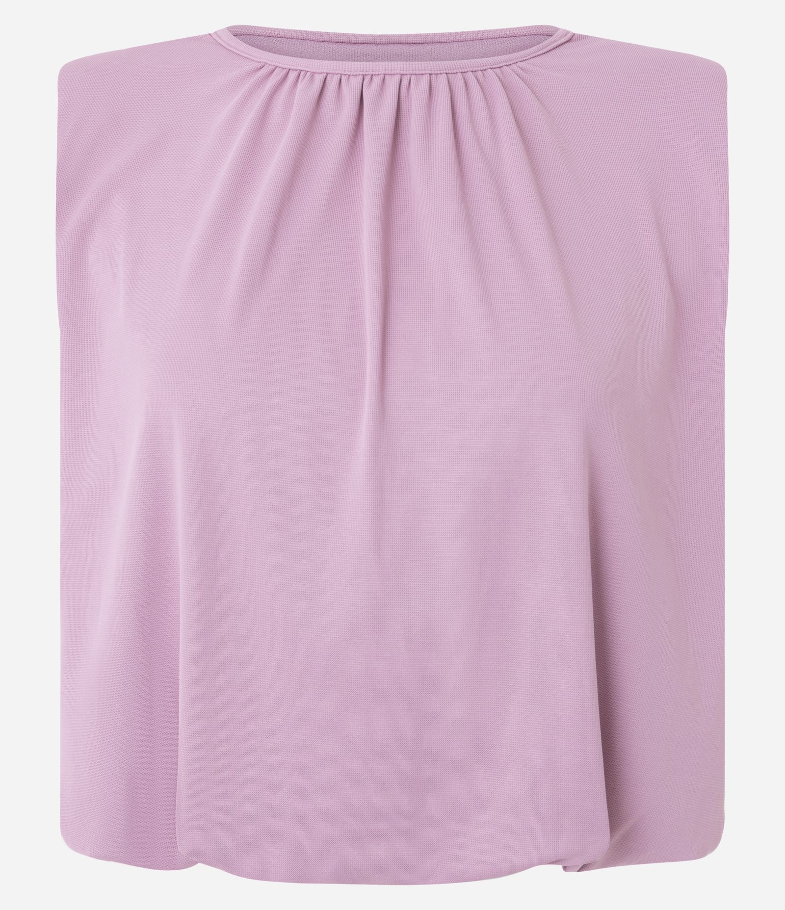 Blusa em Poliamida com Ombreira e Franzido Mauve Orchid 1
