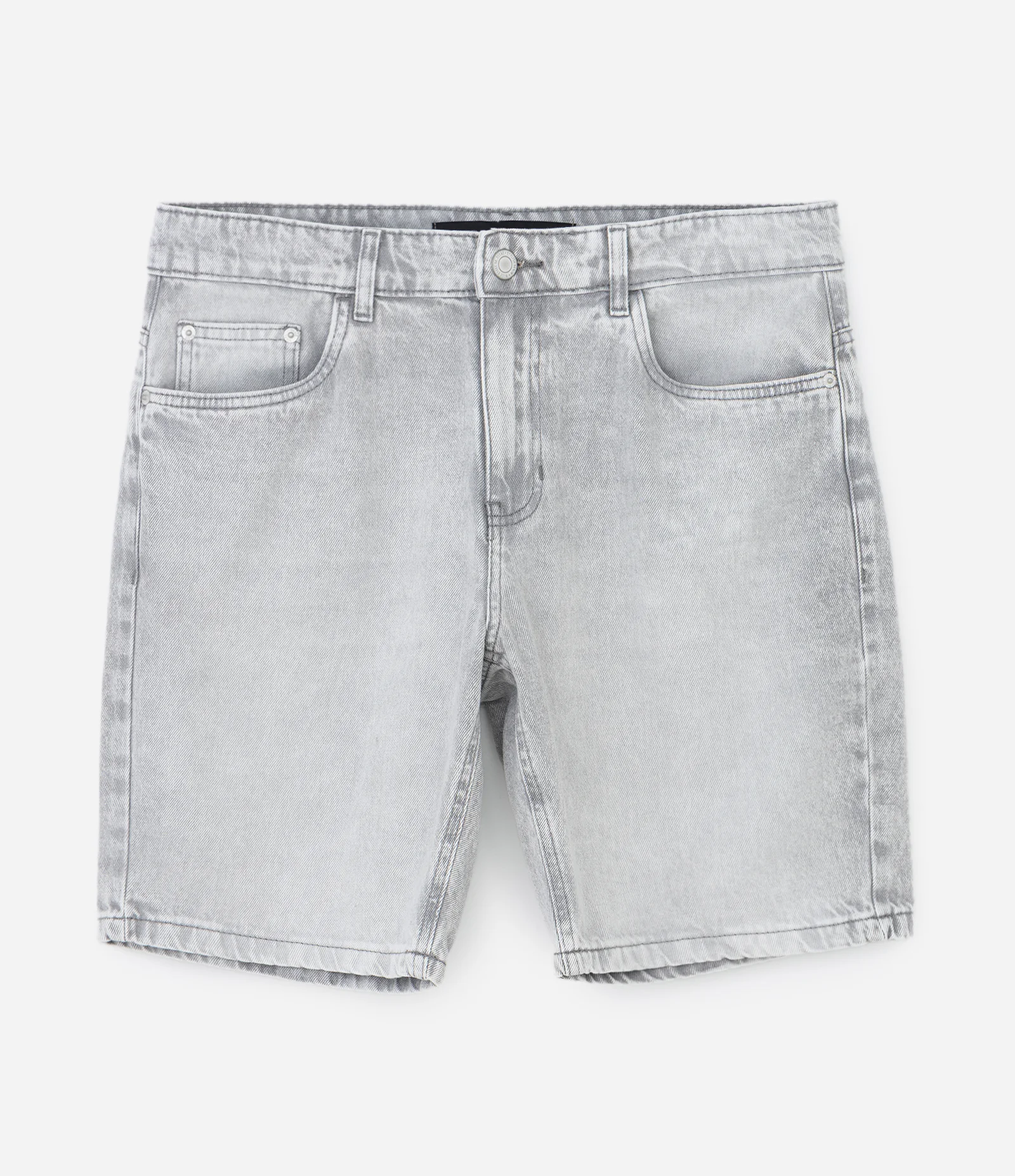 Bermuda Slim em Jeans com Bolsos Cinza 1