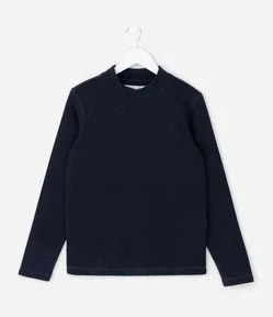 Casaco Infantil em Moletom com Gola Alta – Tam 5 a 14 Anos