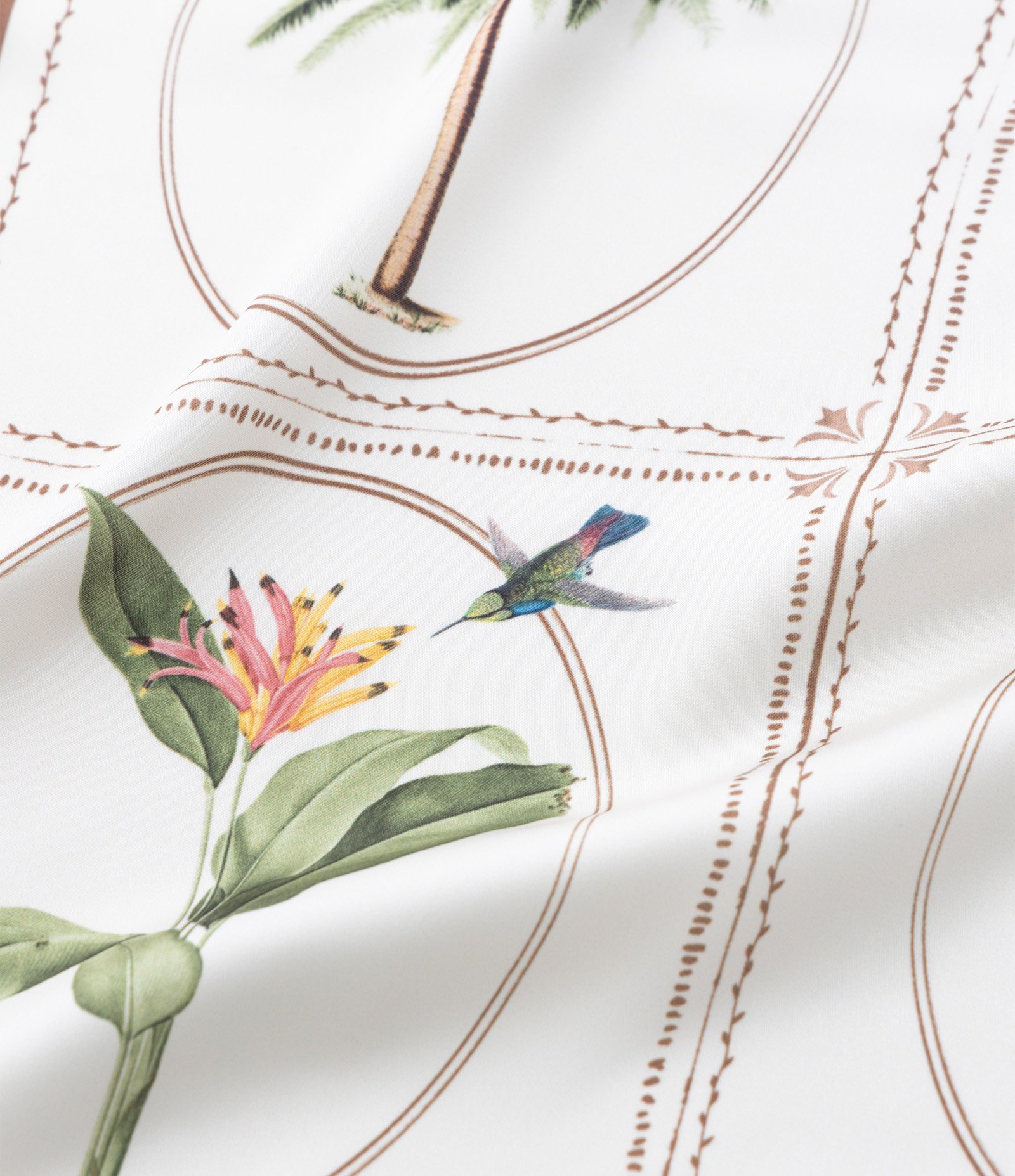 Lenço Acetinado com Estampa Botânica Pristine 2