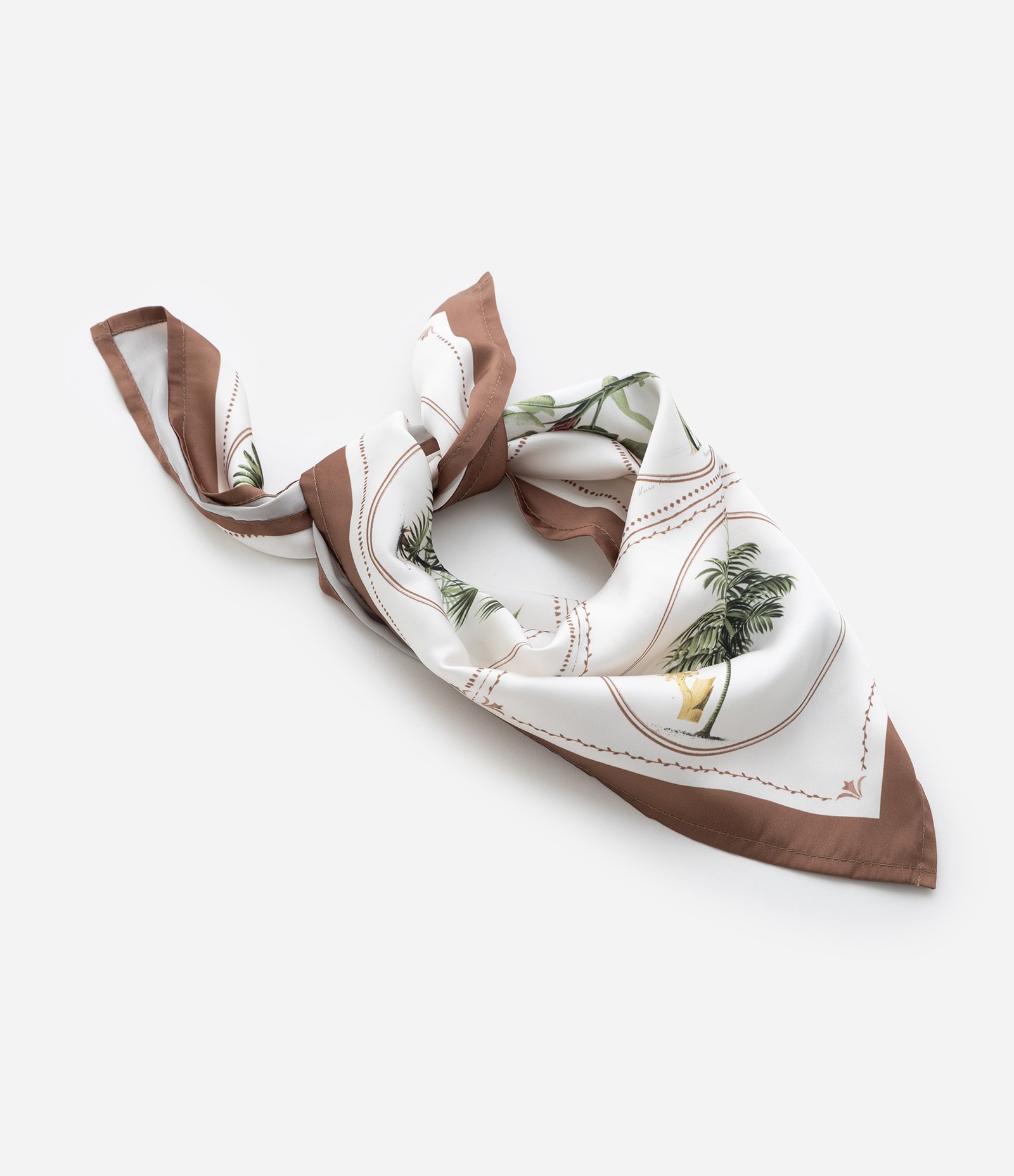 Lenço Acetinado com Estampa Botânica Pristine 4