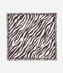 Lenço de Cetim com Estampa de Zebra