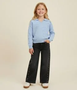 Casaco Infantil em Tricô com Ícones Texturizados – Tam 5 a 14 Anos