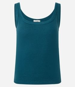 Blusa Regata em Ribana com Decote U