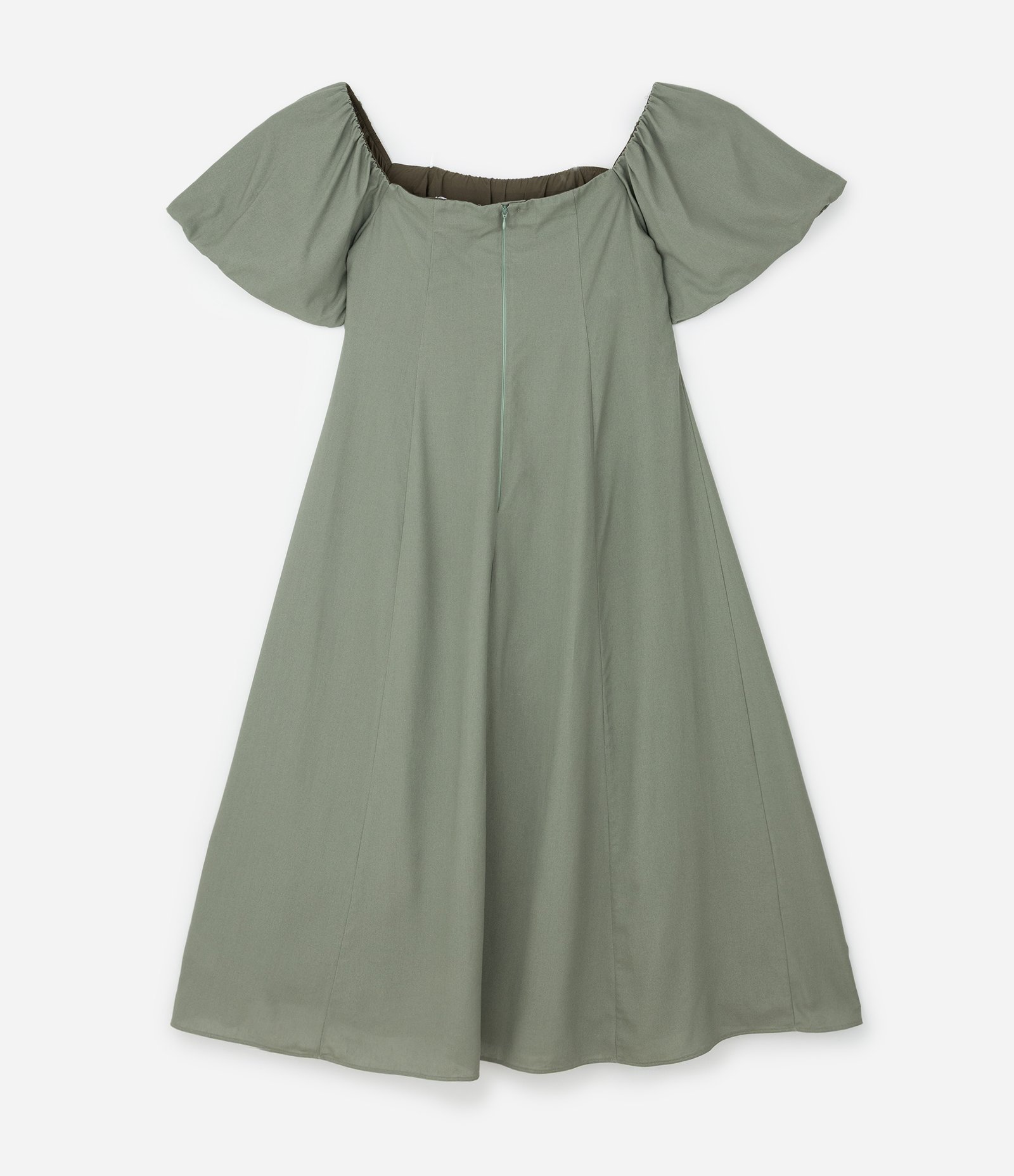 Vestido Midi em Viscolinho Ombro a ombro Curve & Plus Size Verde 2