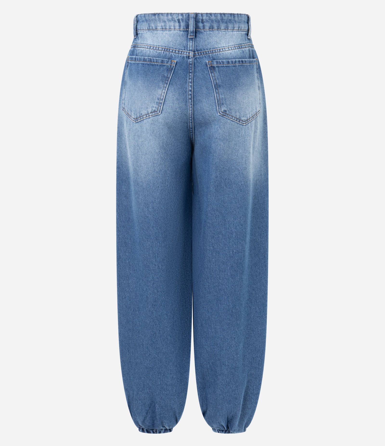 Calça Aladim em Jeans com Lavagem Destroyed Azul 6