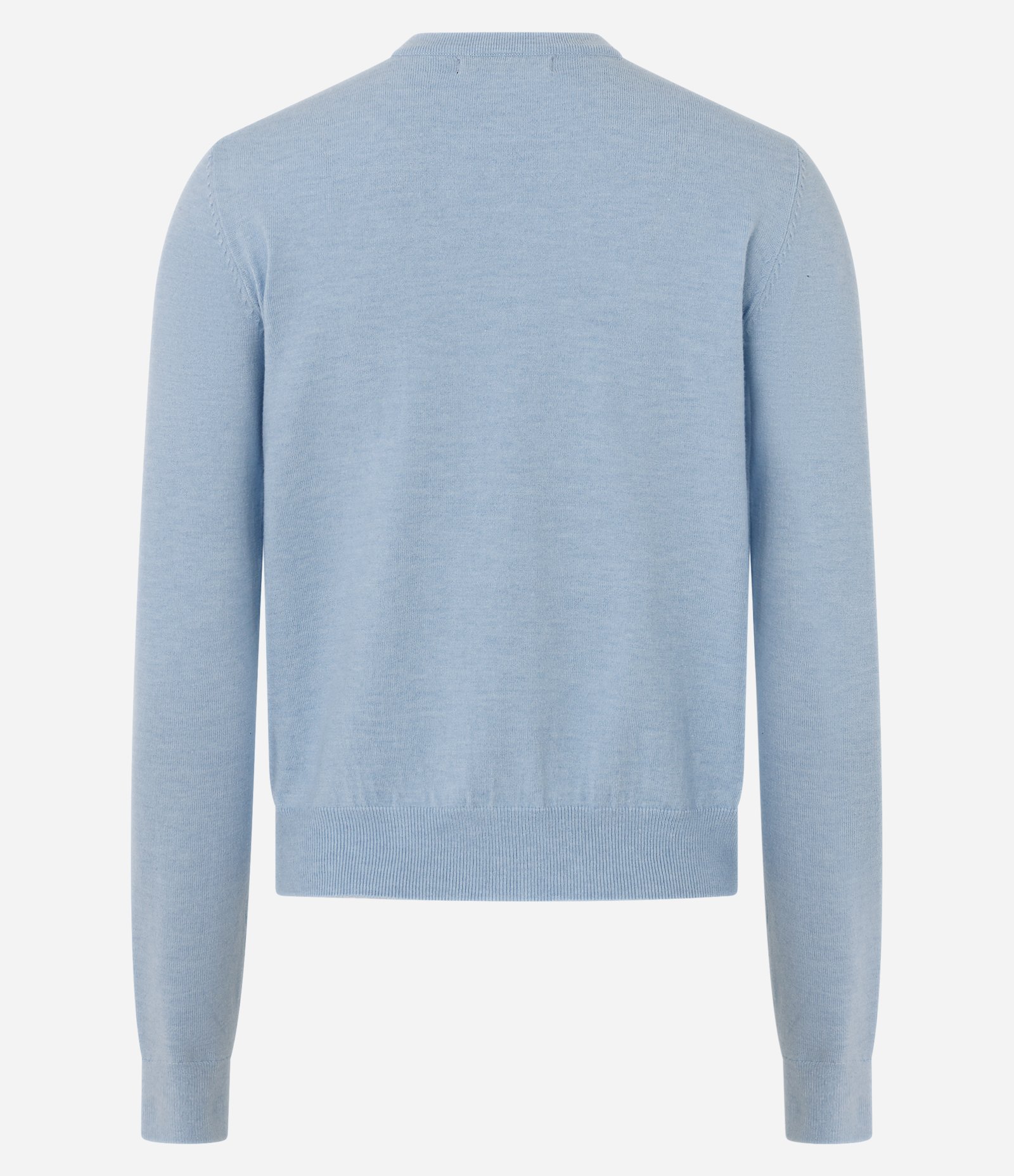 Cardigan Curto em Tricô com Aplicação no Decote Azul 7