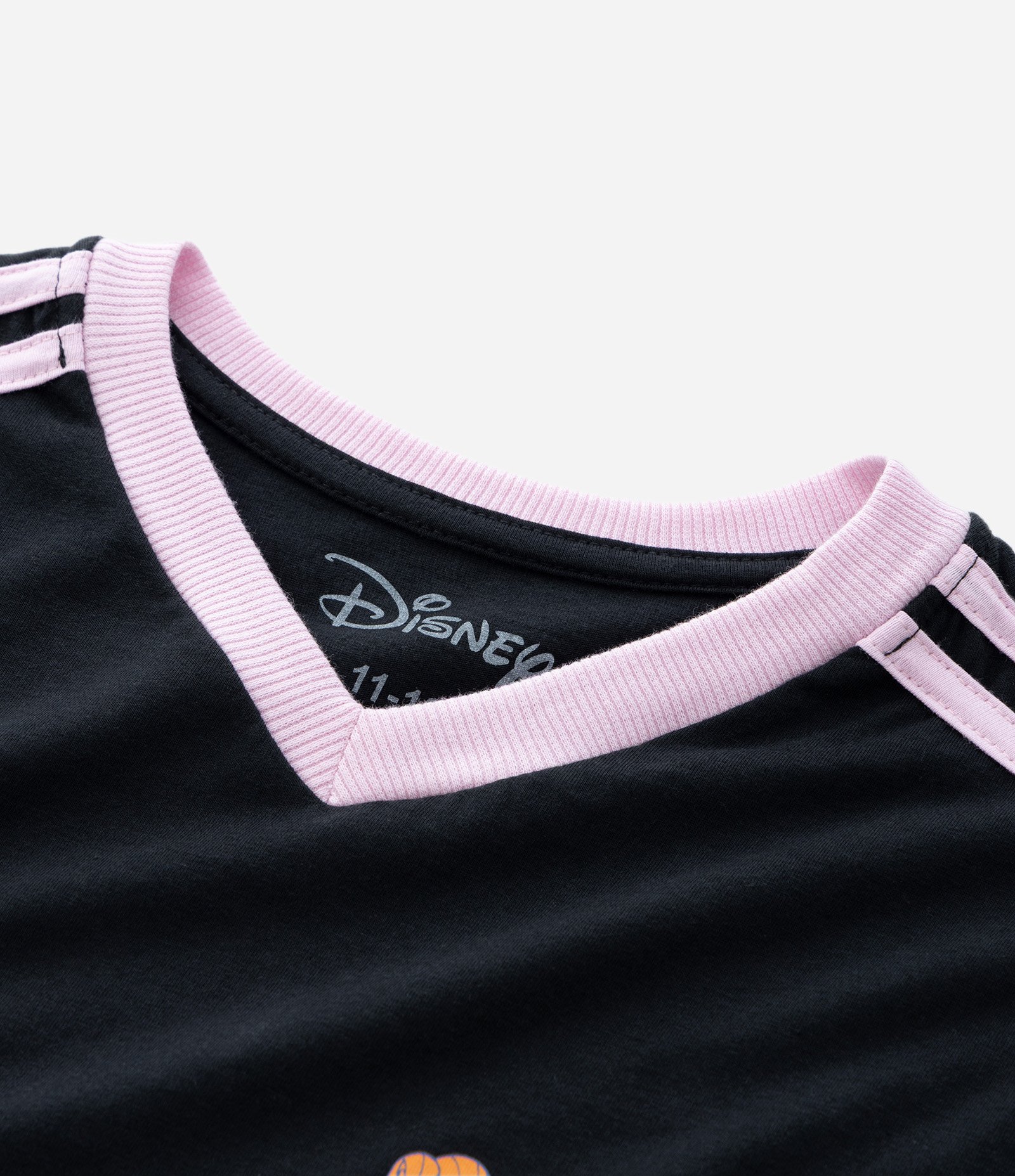 Camiseta Infantil com Estampa Cinderela 88 – Tam 7 a 16 Anos Preto 5