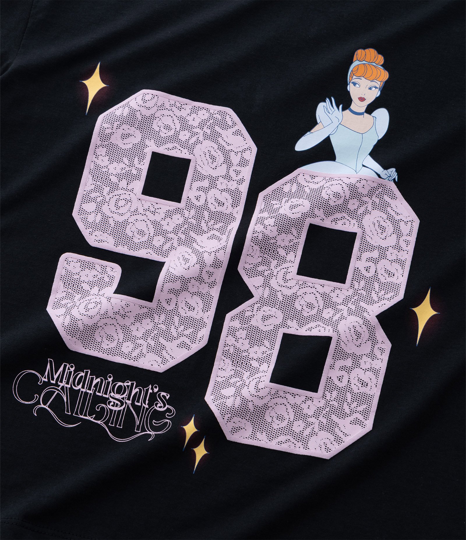 Camiseta Infantil com Estampa Cinderela 88 – Tam 7 a 16 Anos Preto 6