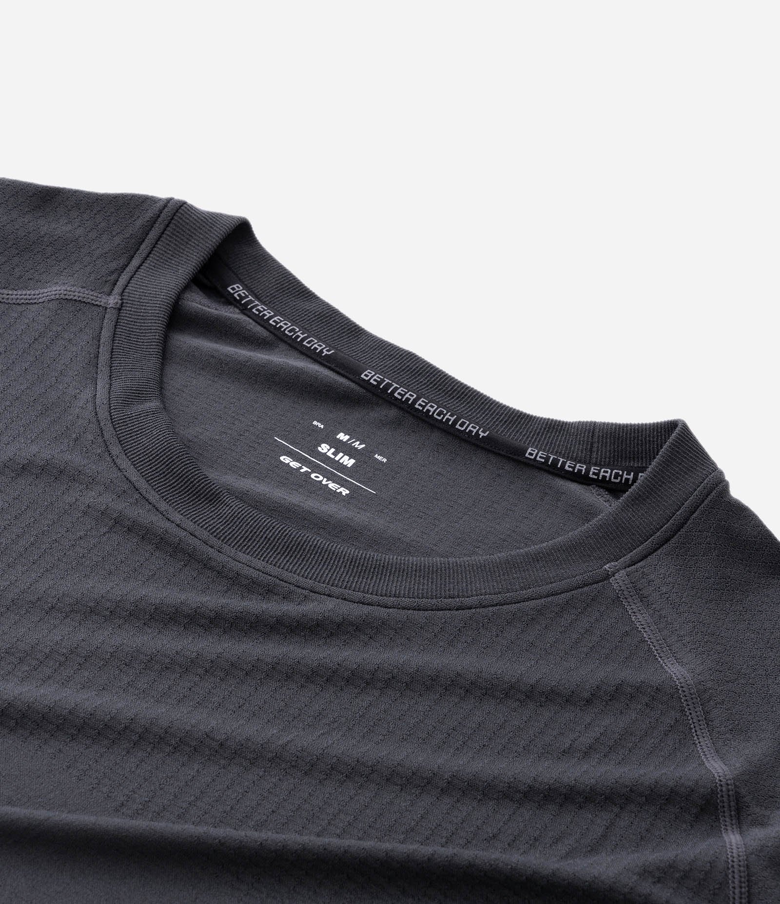 Camiseta Manga Curta em Poliamida Seamless Preto 9