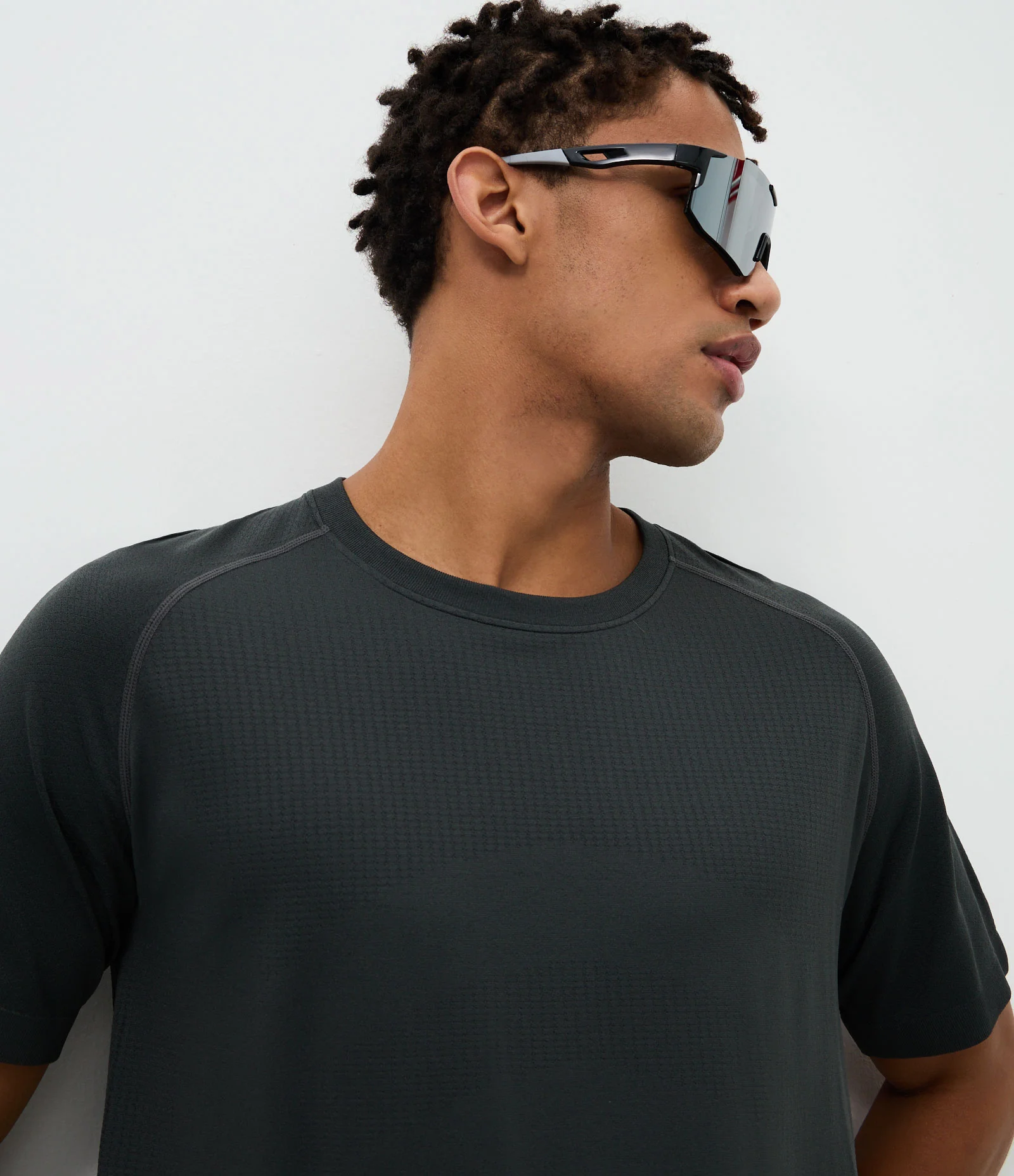 Camiseta Manga Curta em Poliamida Seamless Preto 1