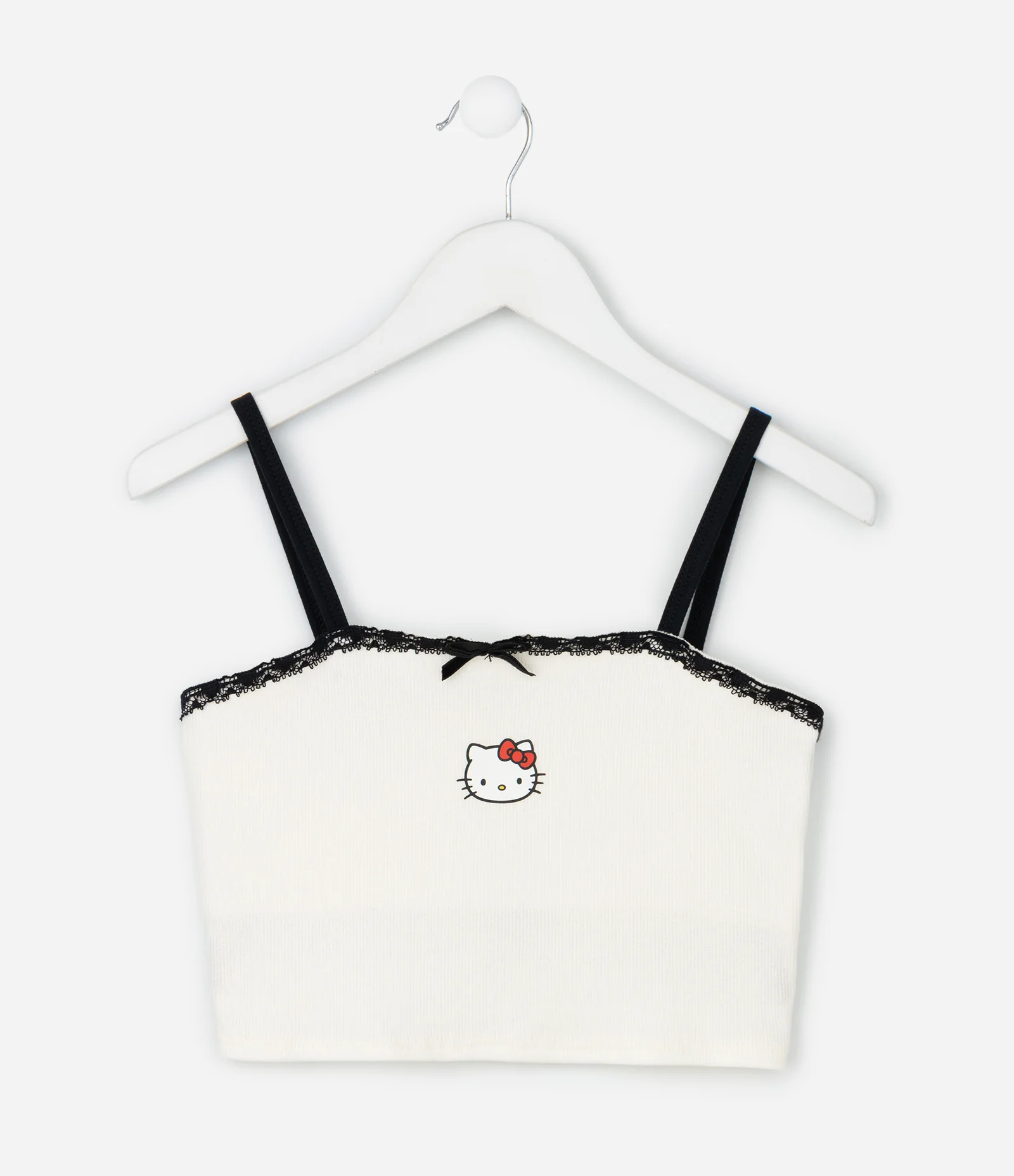 Regata Infantil com Estampa Hello Kitty e Lacinhos – Tam 7 a 16 Anos Off White 1