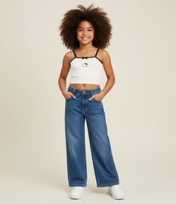 Regata Infantil com Estampa Hello Kitty e Lacinhos – Tam 7 a 16 Anos