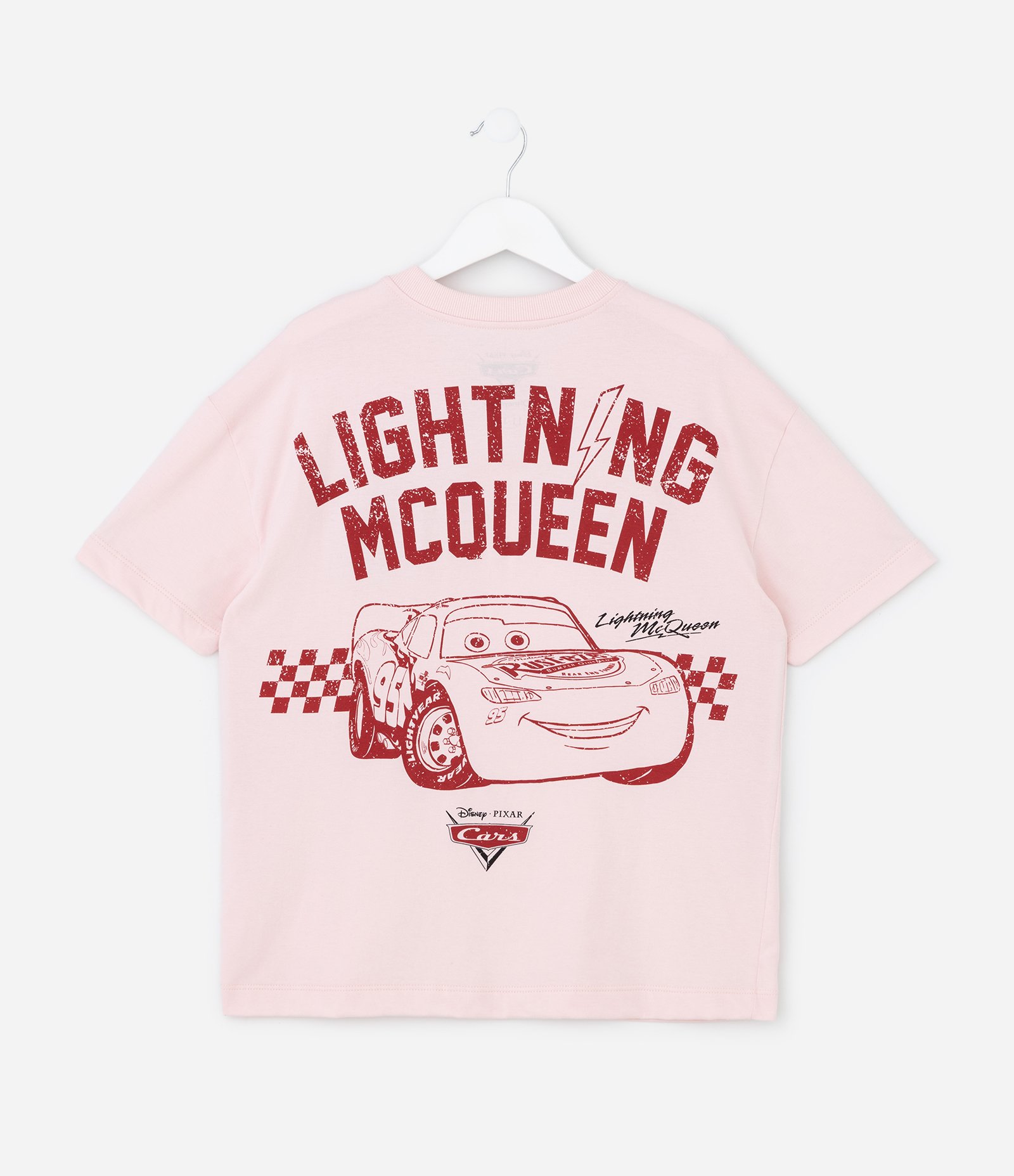 Camiseta Infantil com Estampa Personagem Carros Relâmpago Mcqueen – Tam 1 a 5/6 Anos Rosa Claro 2