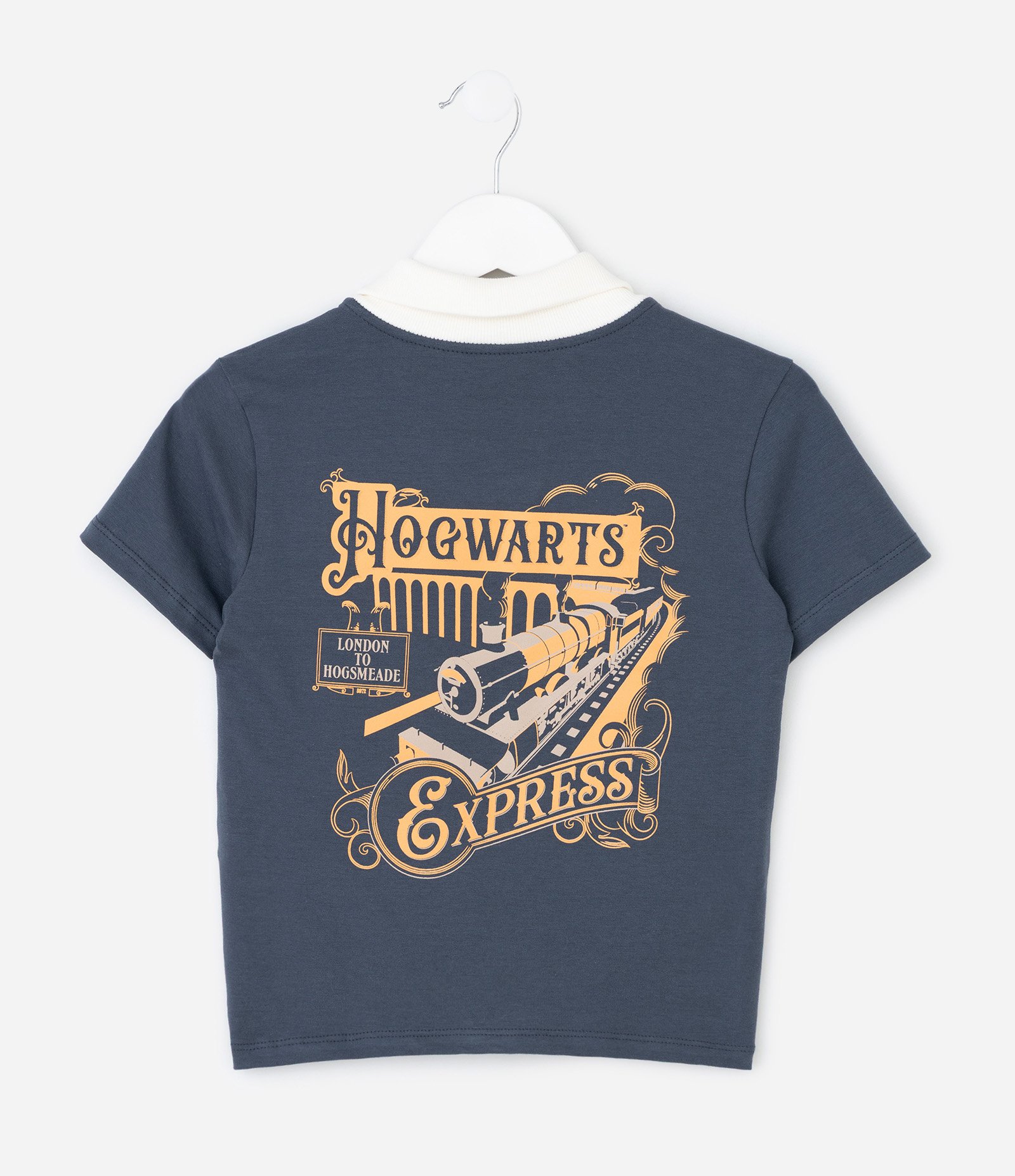 Camiseta Infantil Baby Tee com Estampa Plataforma 9 3/4 – Tam 7 a 16 Anos Azul Acinzentado 2