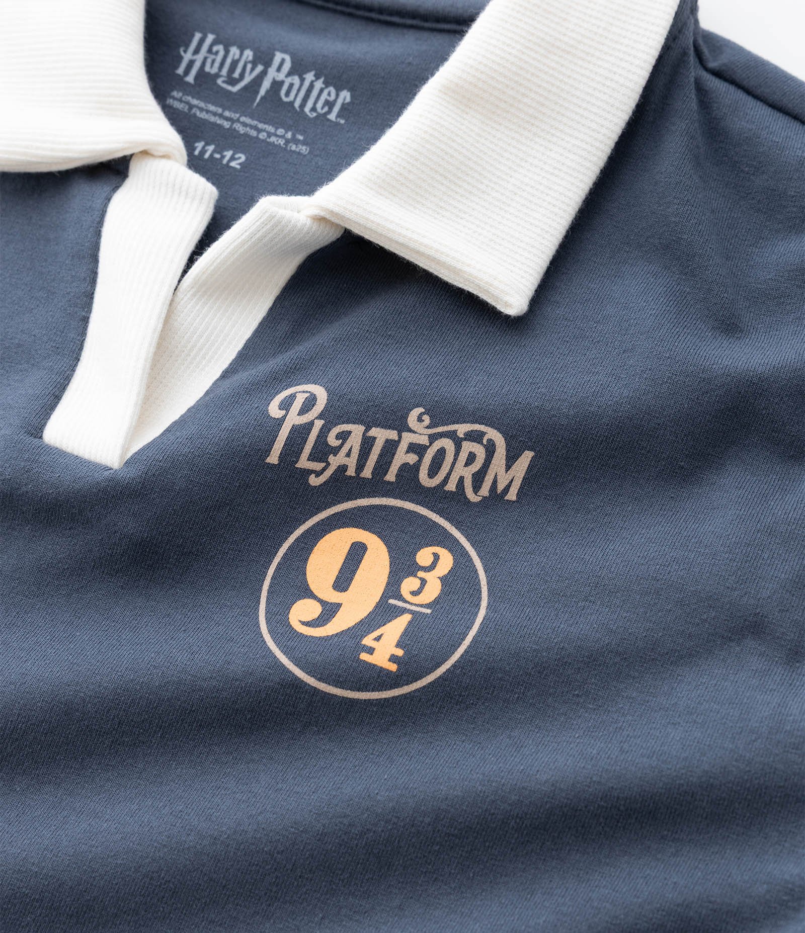 Camiseta Infantil Baby Tee com Estampa Plataforma 9 3/4 – Tam 7 a 16 Anos Azul Acinzentado 4