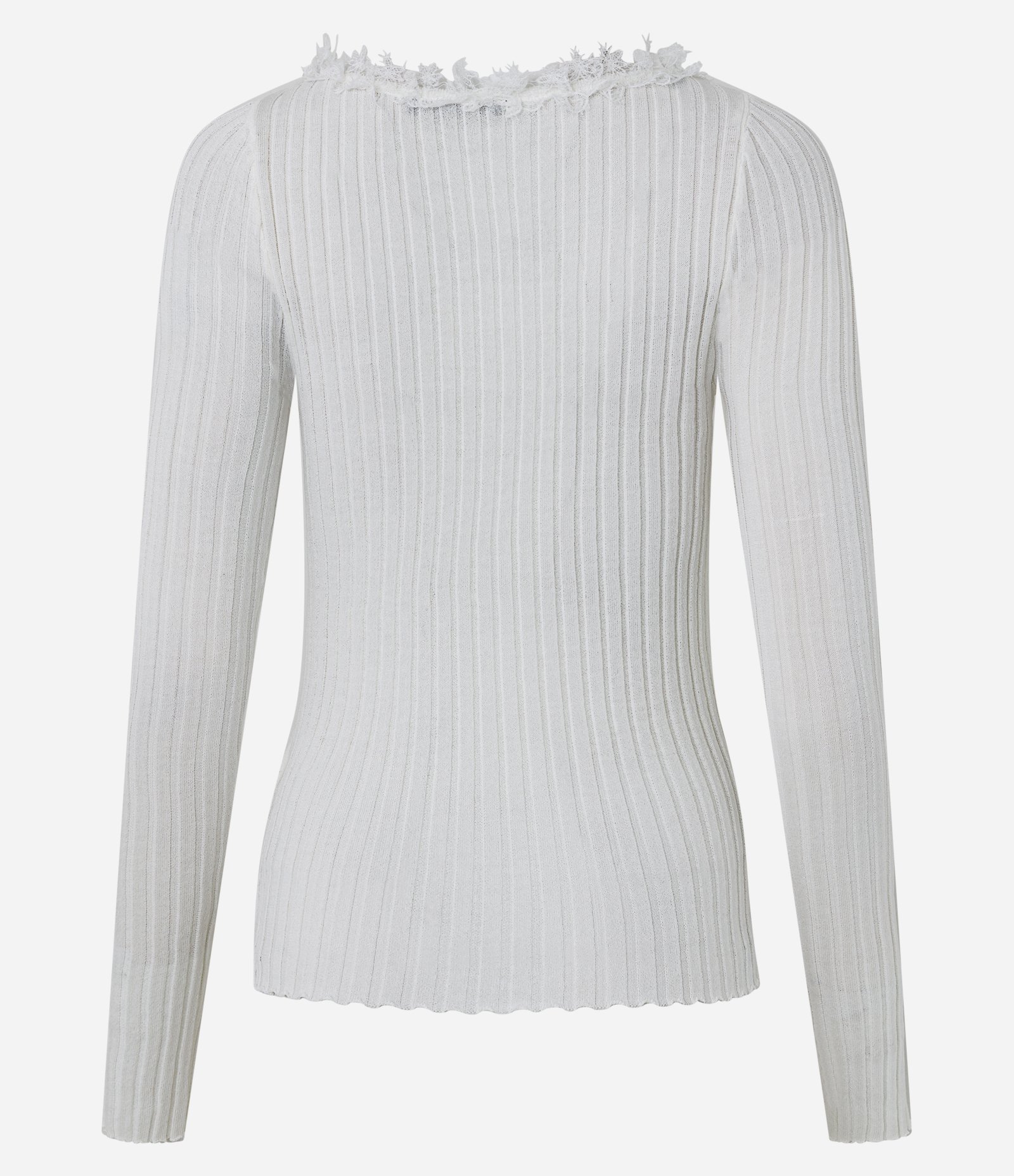 Cardigan Regular em Tricô com Renda Aplicada Bege 3