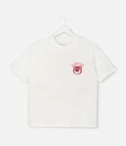 Camiseta Infantil com Estampa Lotso – Tam 7 a 16 Anos