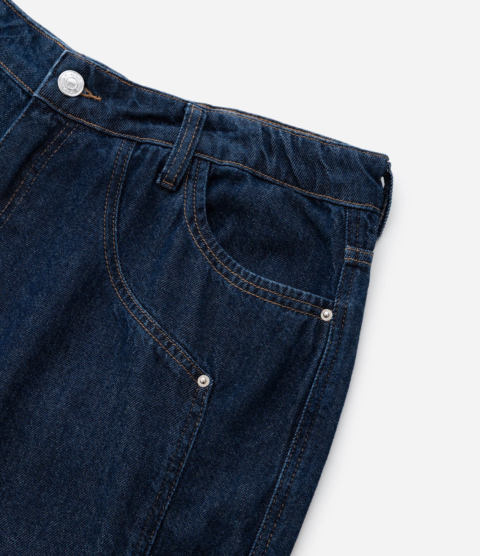 Calça Jeans Reta com Recorte Frontal Curve & Plus Size  Azul 10