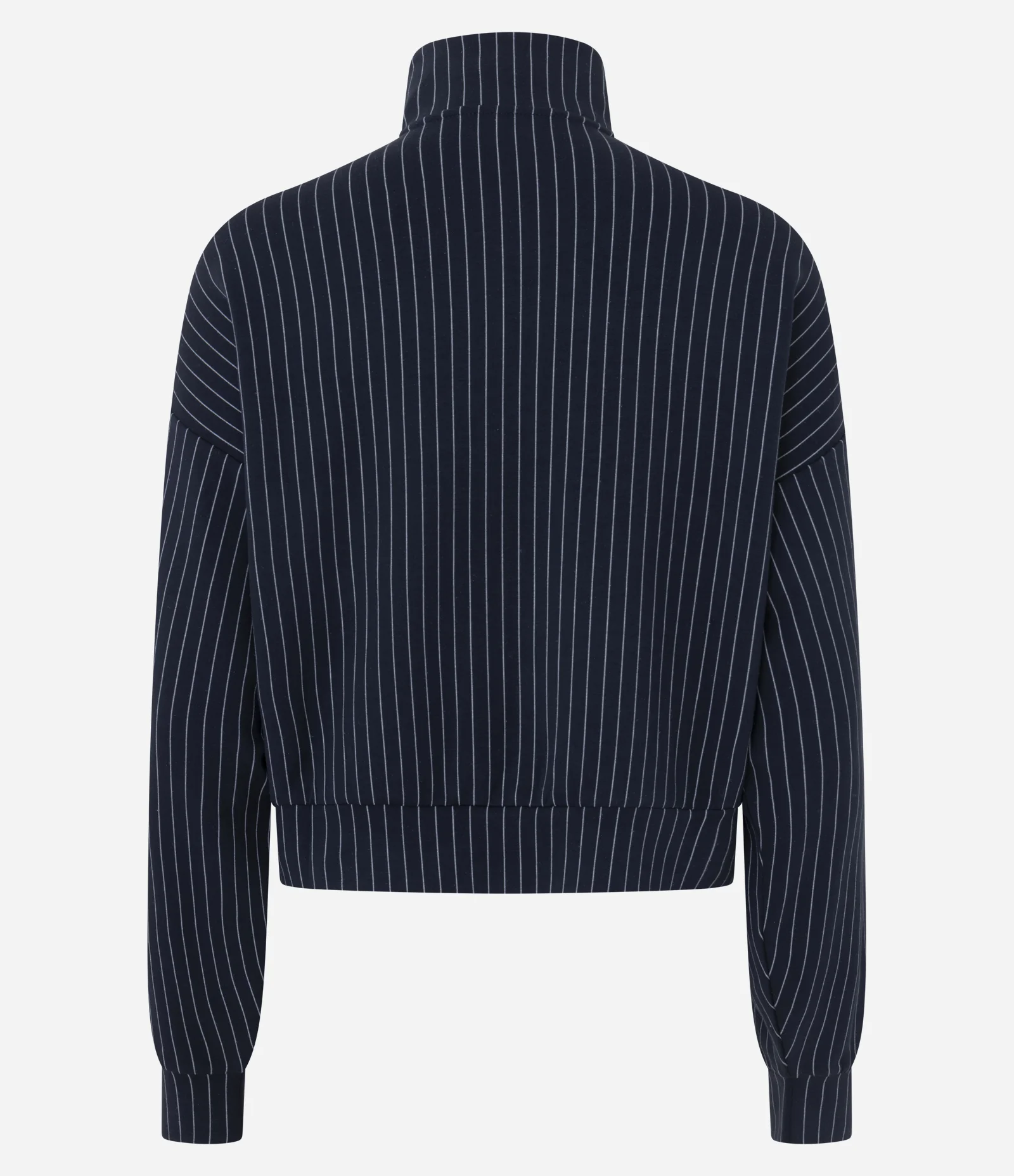 Jaqueta Regular em Moletom sem Felpa com Estampa Listrada Azul 7