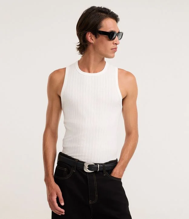 Regata Muscle Texturizado em Algodão