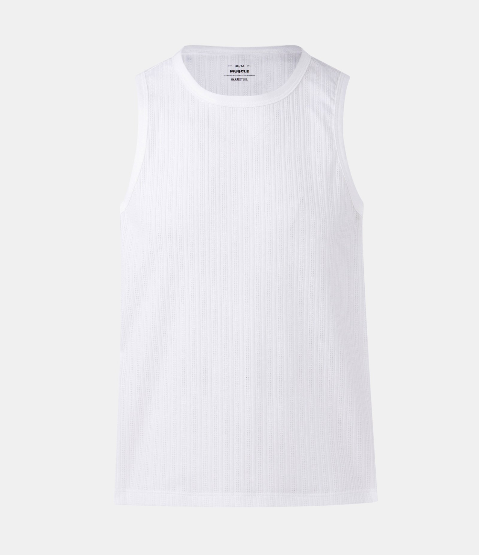 Regata Muscle Texturizado em Algodão Branco 1