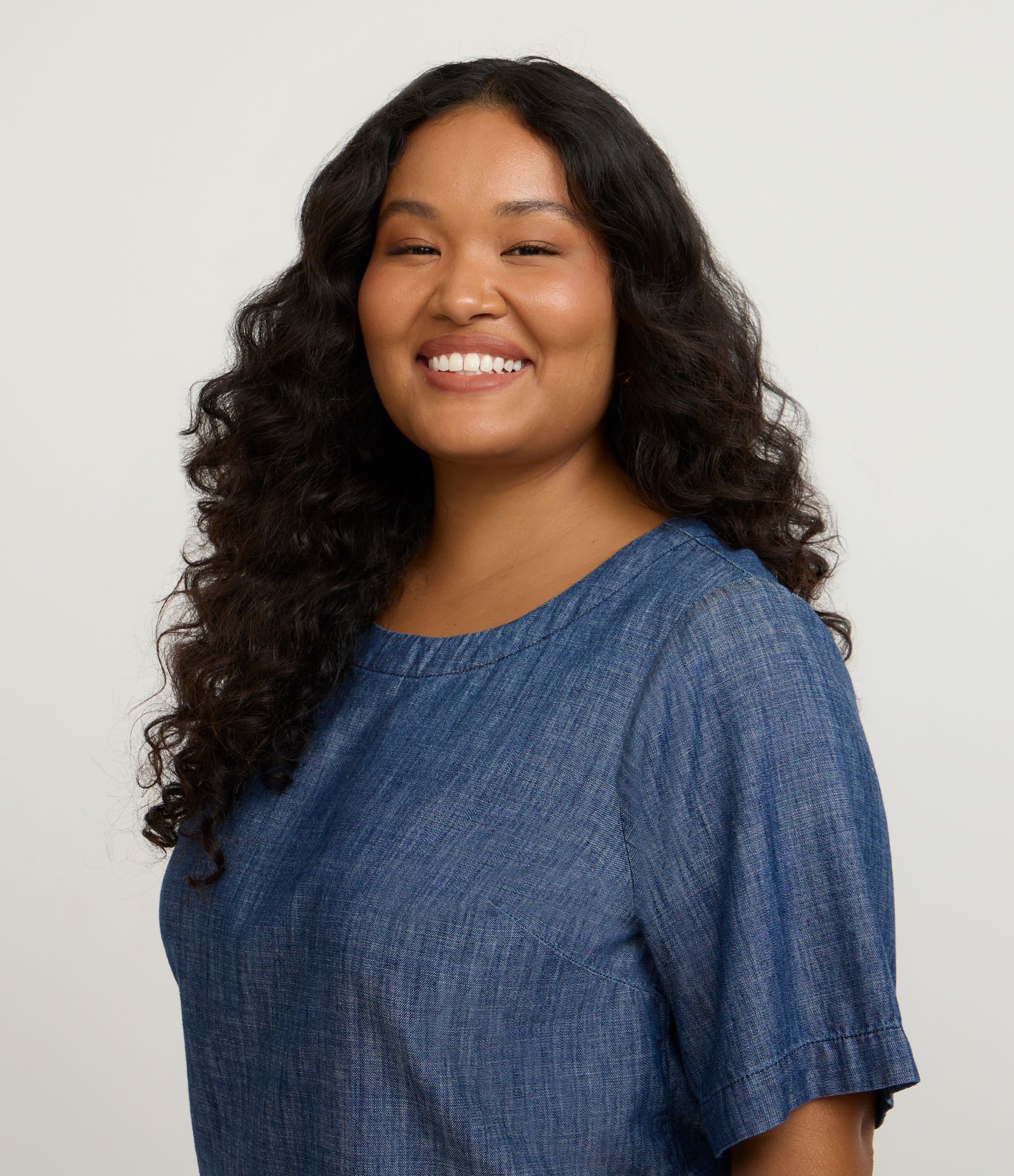 Blusa Curta em Sarja Curve & Plus Size Azul 1