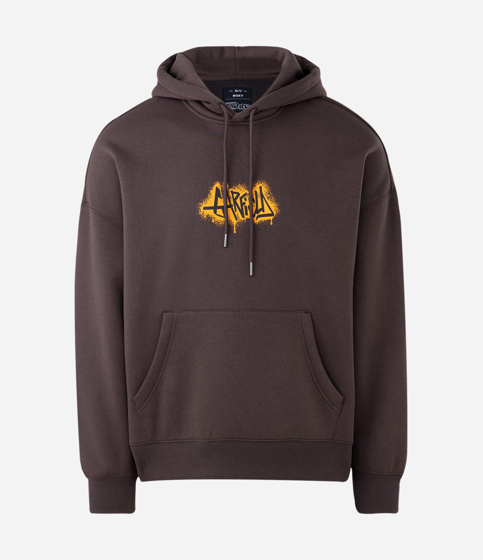 Moletom com Capuz e Estampa Garfield Skatista Grafite Marrom 6