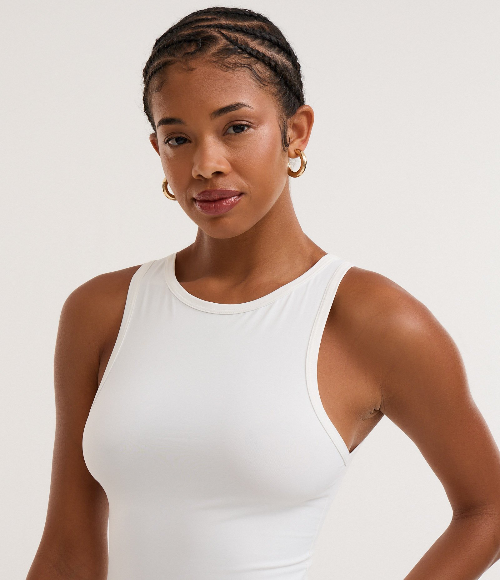 Blusa Regata Básica em Poliamida Branco 3