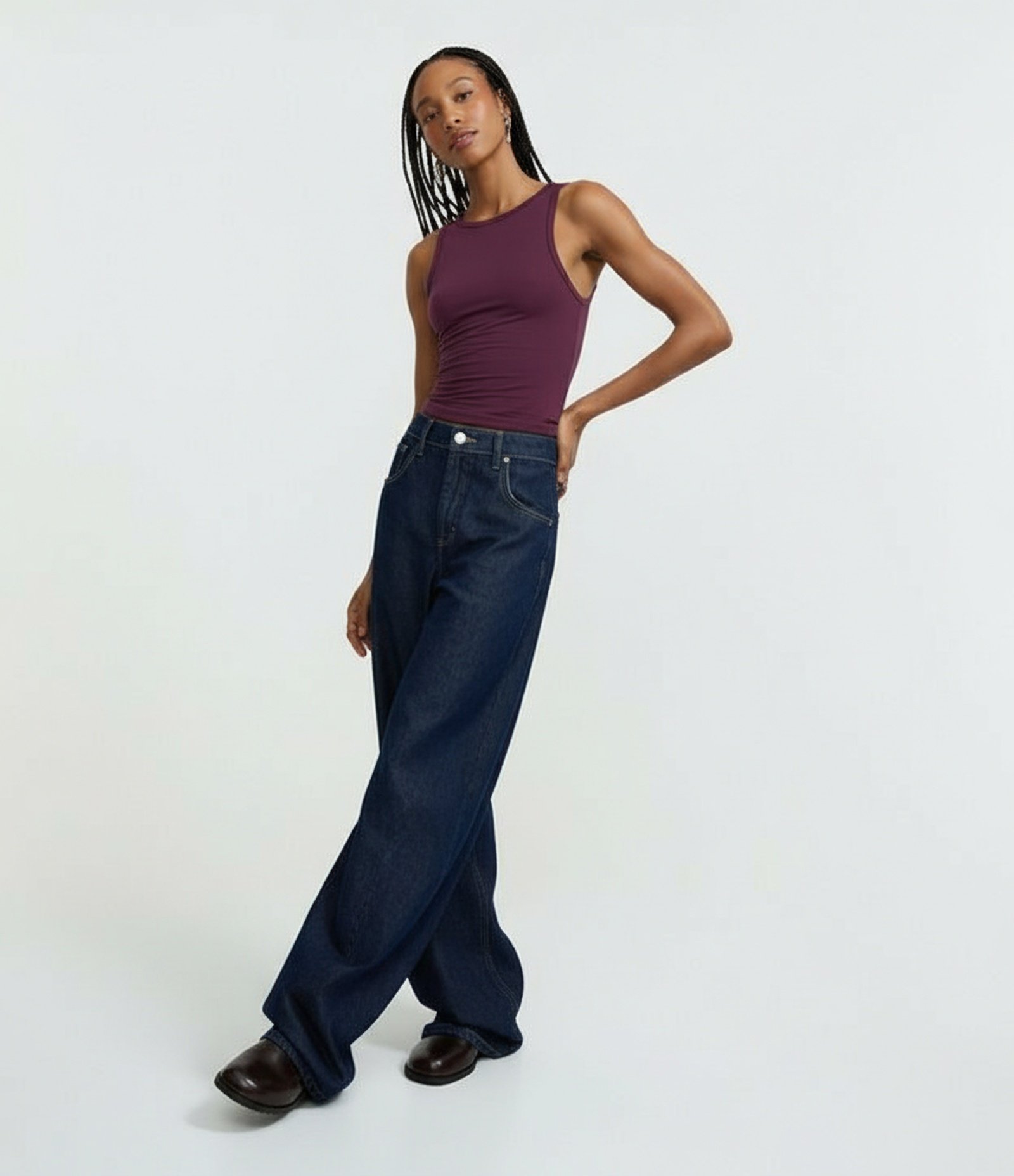 Blusa Regata Básica em Poliamida Roxo 6