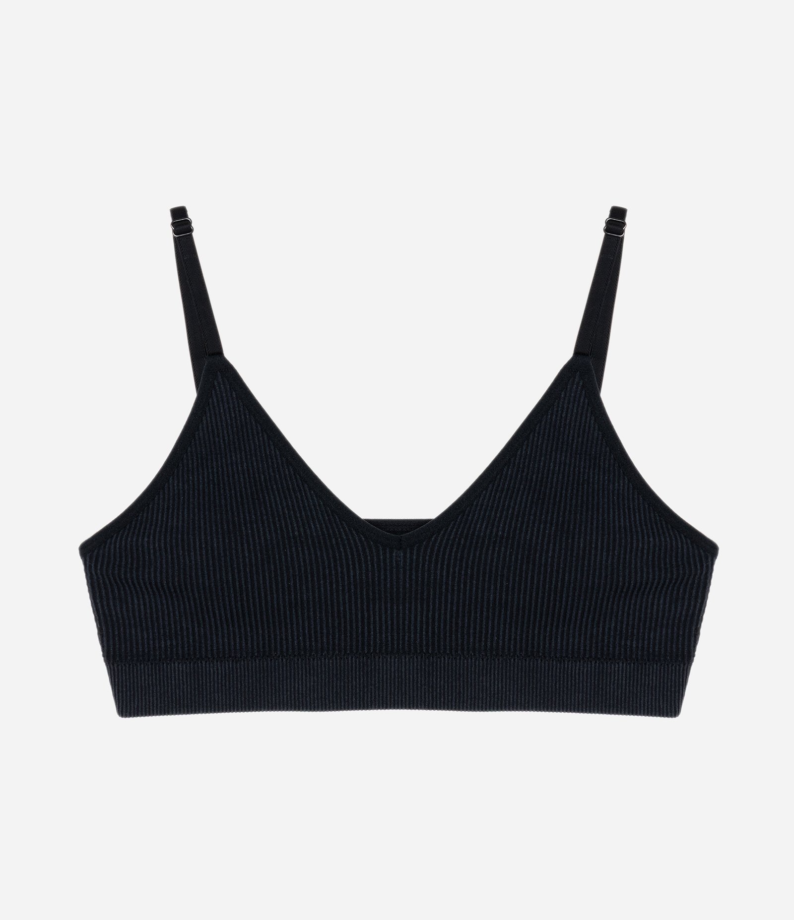 Sutiã Top Seamless Texturizado com Bojo Removível Preto 5