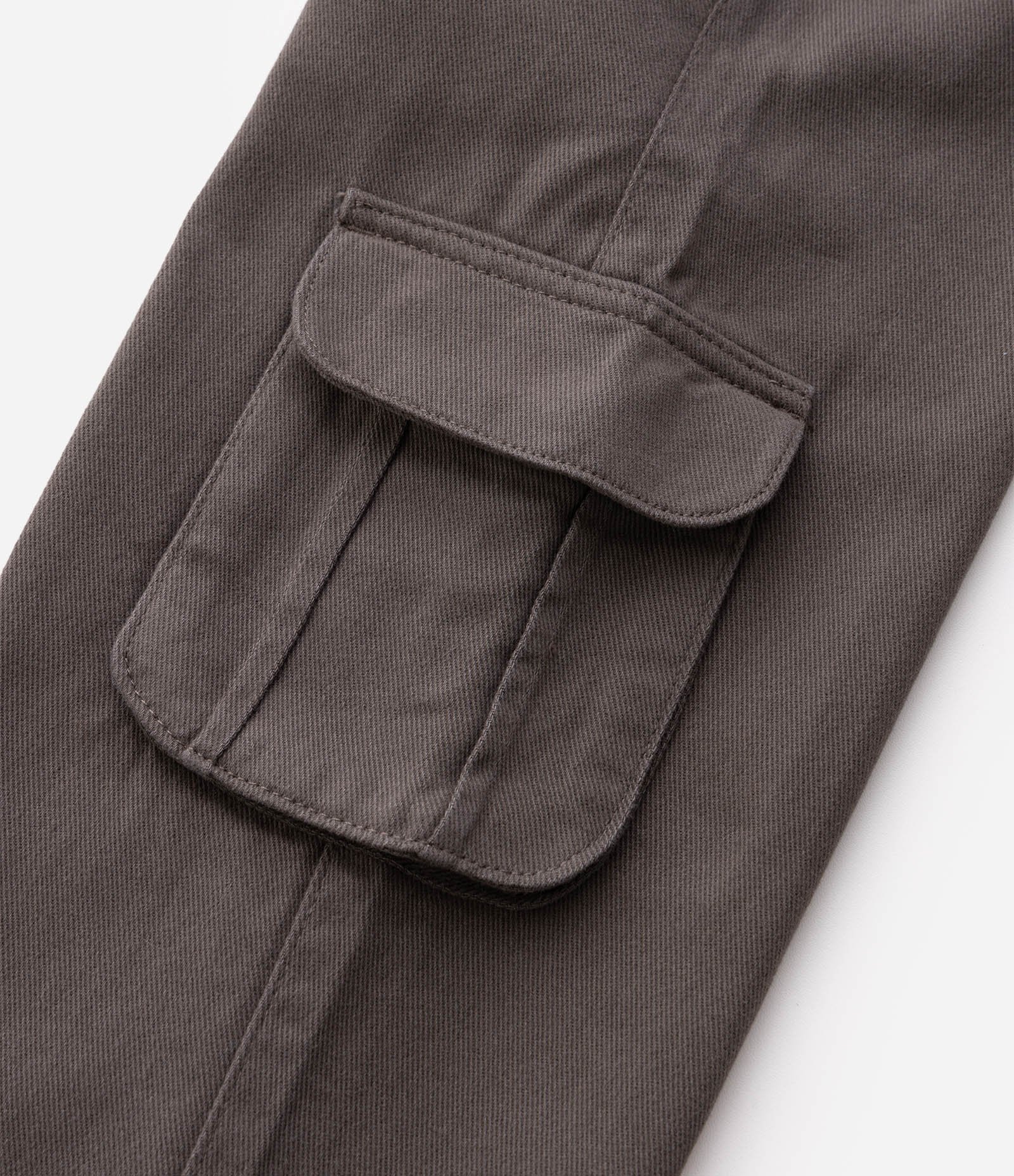 Calça Infantil Baggy em Sarja com Bolsos Cargo - Tam 5 a 14 Anos Cinza 4