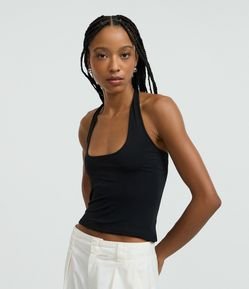 Blusa Frente Única em Microfibra Liso