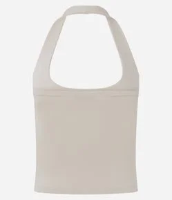 Blusa Frente Única em Microfibra Liso