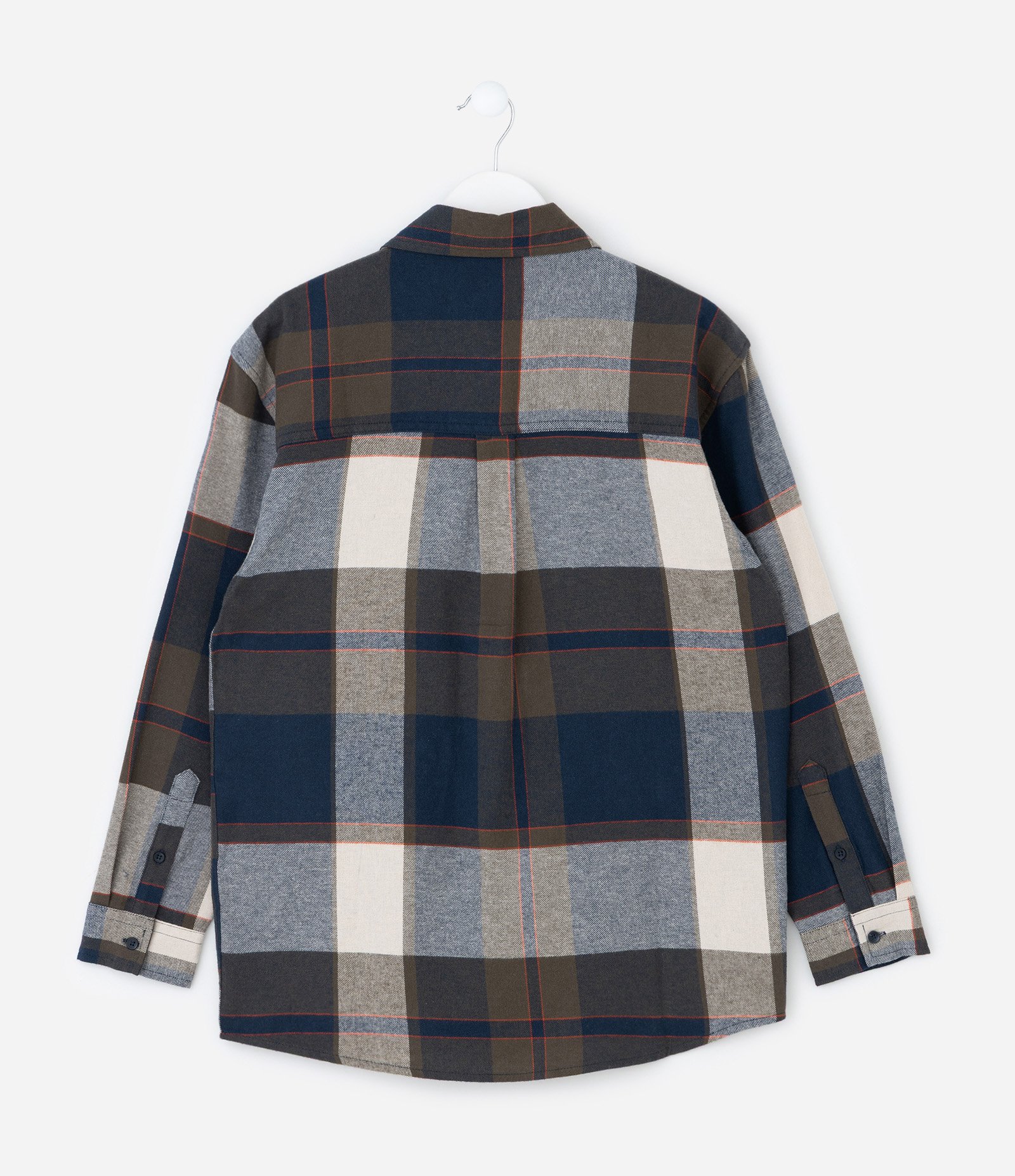 Camisa Infantil em Flanela com Estampa Xadrez – Tam 5 a 14 Anos Azul Marinho 2