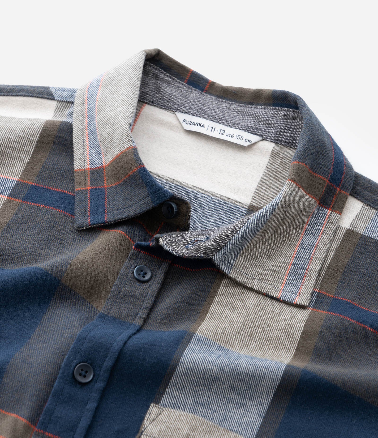 Camisa Infantil em Flanela com Estampa Xadrez – Tam 5 a 14 Anos Azul Marinho 6