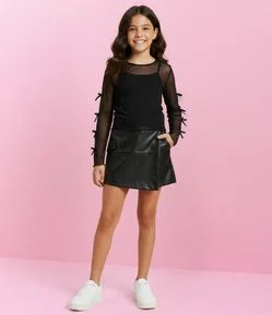 Saia Infantil Transpassada com Bolso Lateral – Tam 5 a 14 Anos