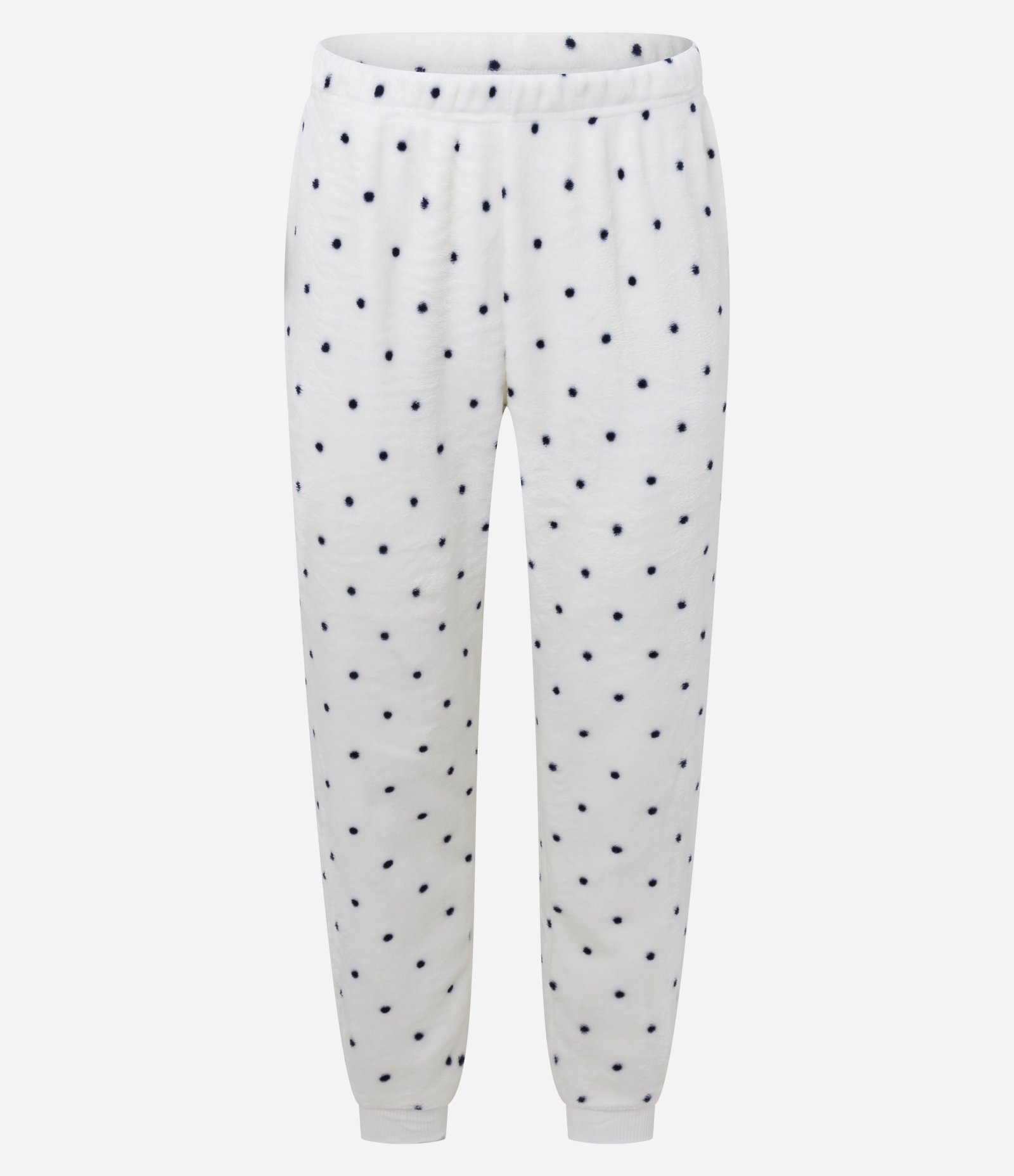 Pijama Pesado Feminino Fleece Estampa Poá Branco 3