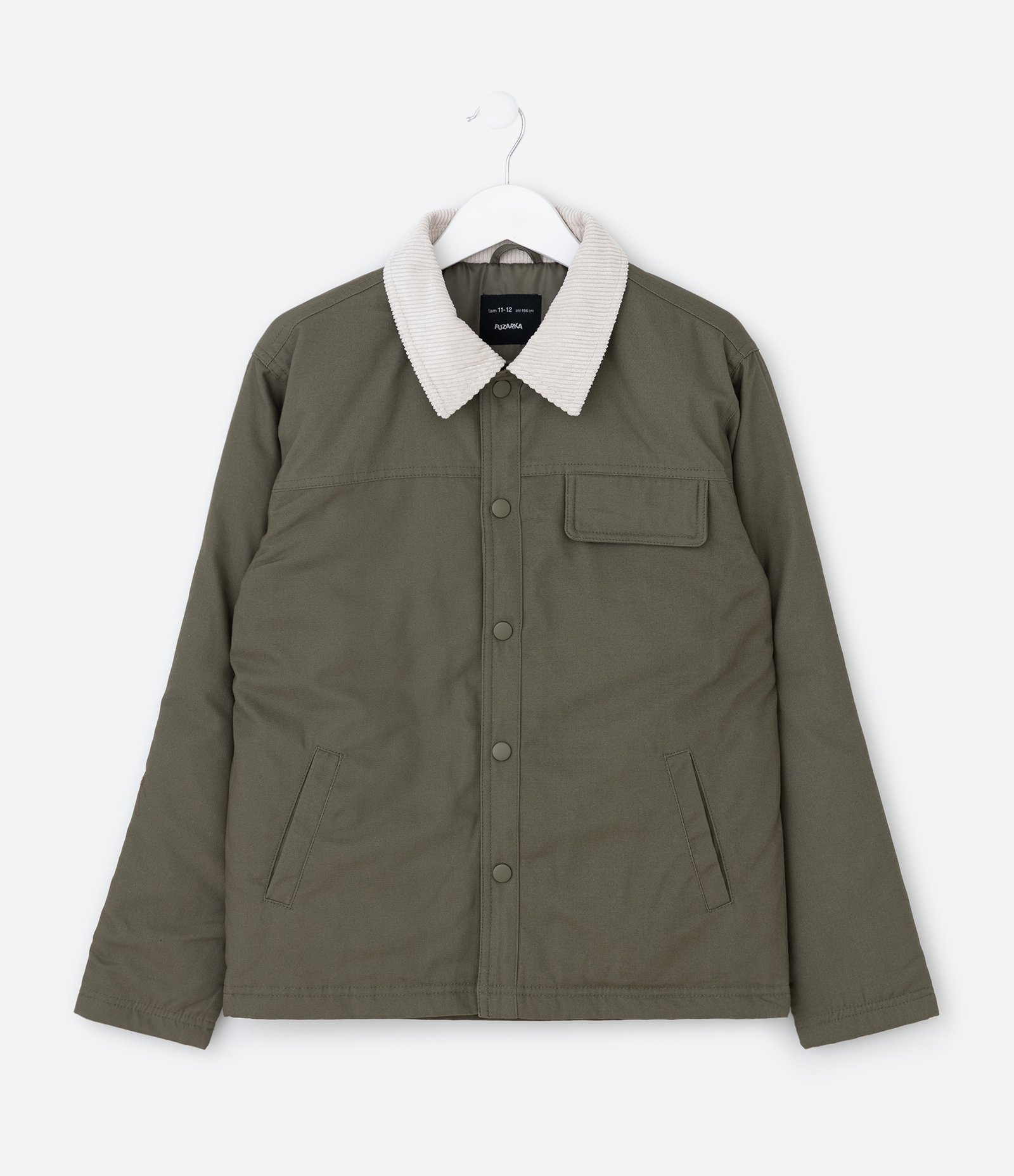 Jaqueta Infantil Bomber em Lona Esportiva – Tam 5 a 14 Anos Verde Oliva 2