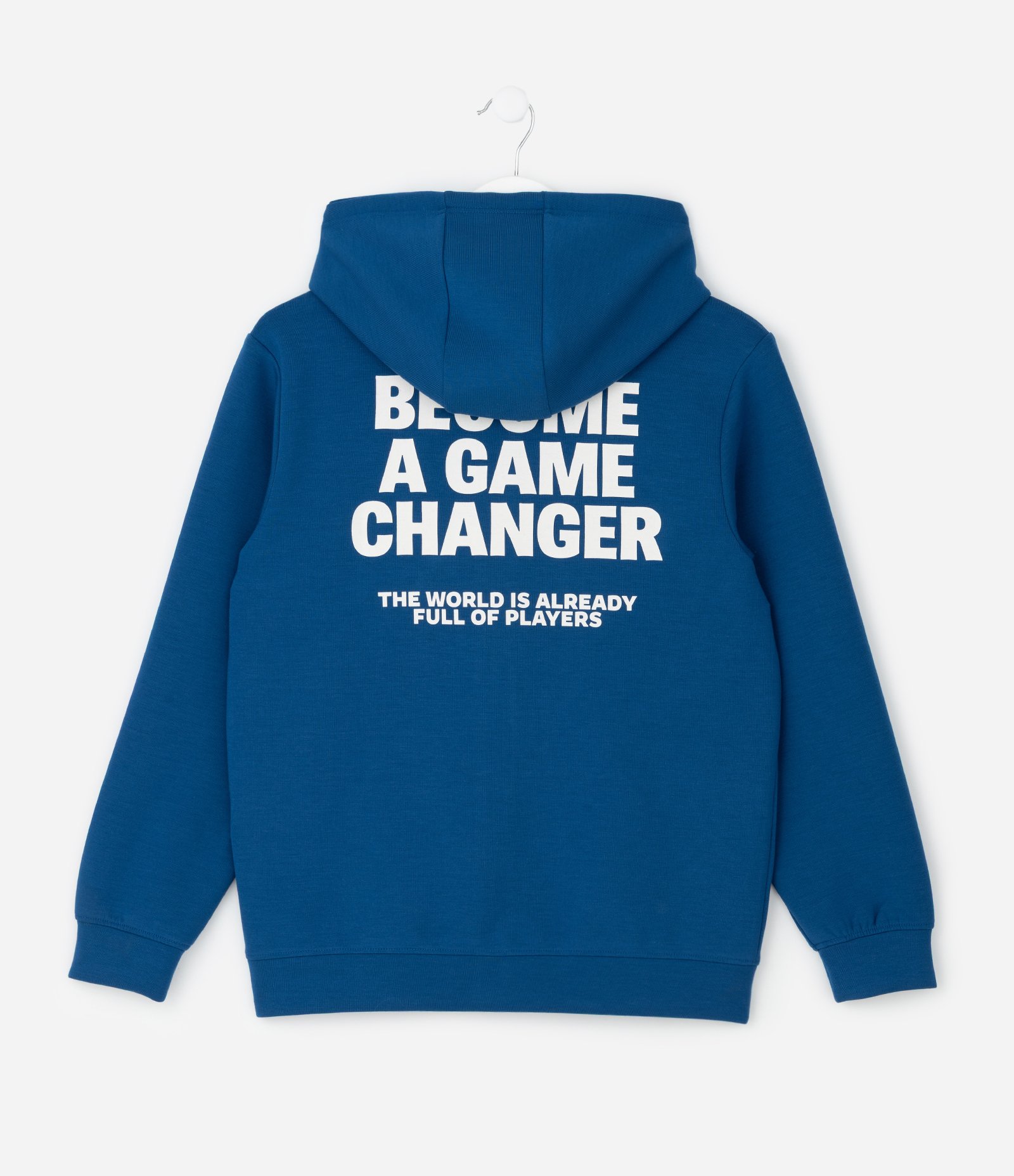 Casaco Infantil em Moletom com Lettering Game Changer  – Tam 5 a 14 Anos Azul 2