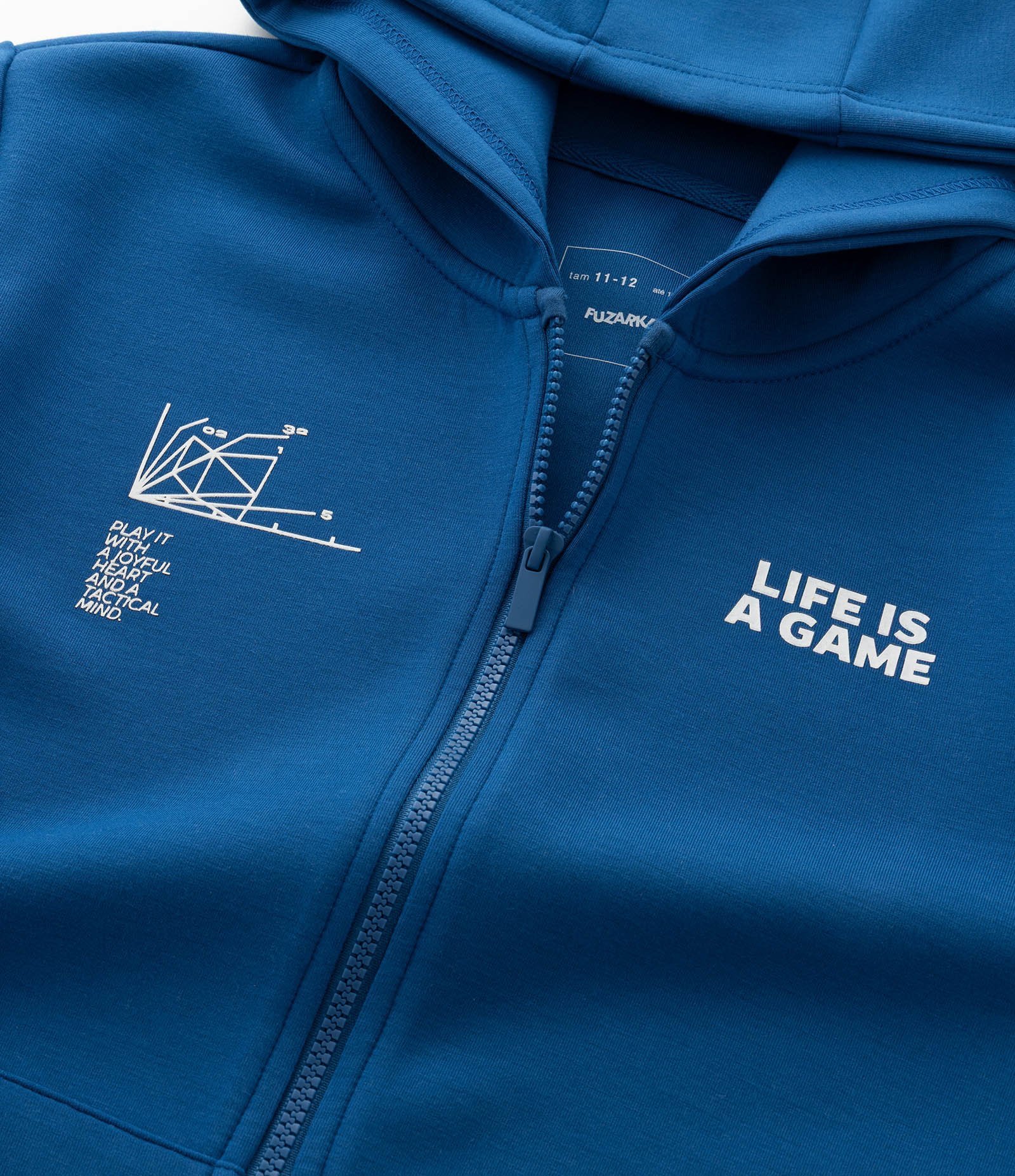 Casaco Infantil em Moletom com Lettering Game Changer  – Tam 5 a 14 Anos Azul 4