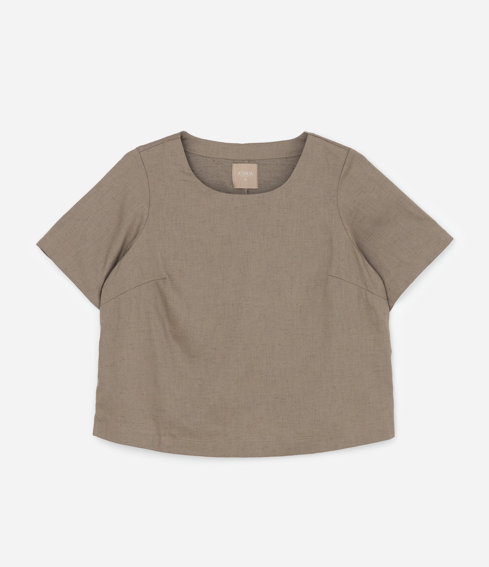 Blusa em Sarja com Manga Curta Curve & Plus Size Verde 4