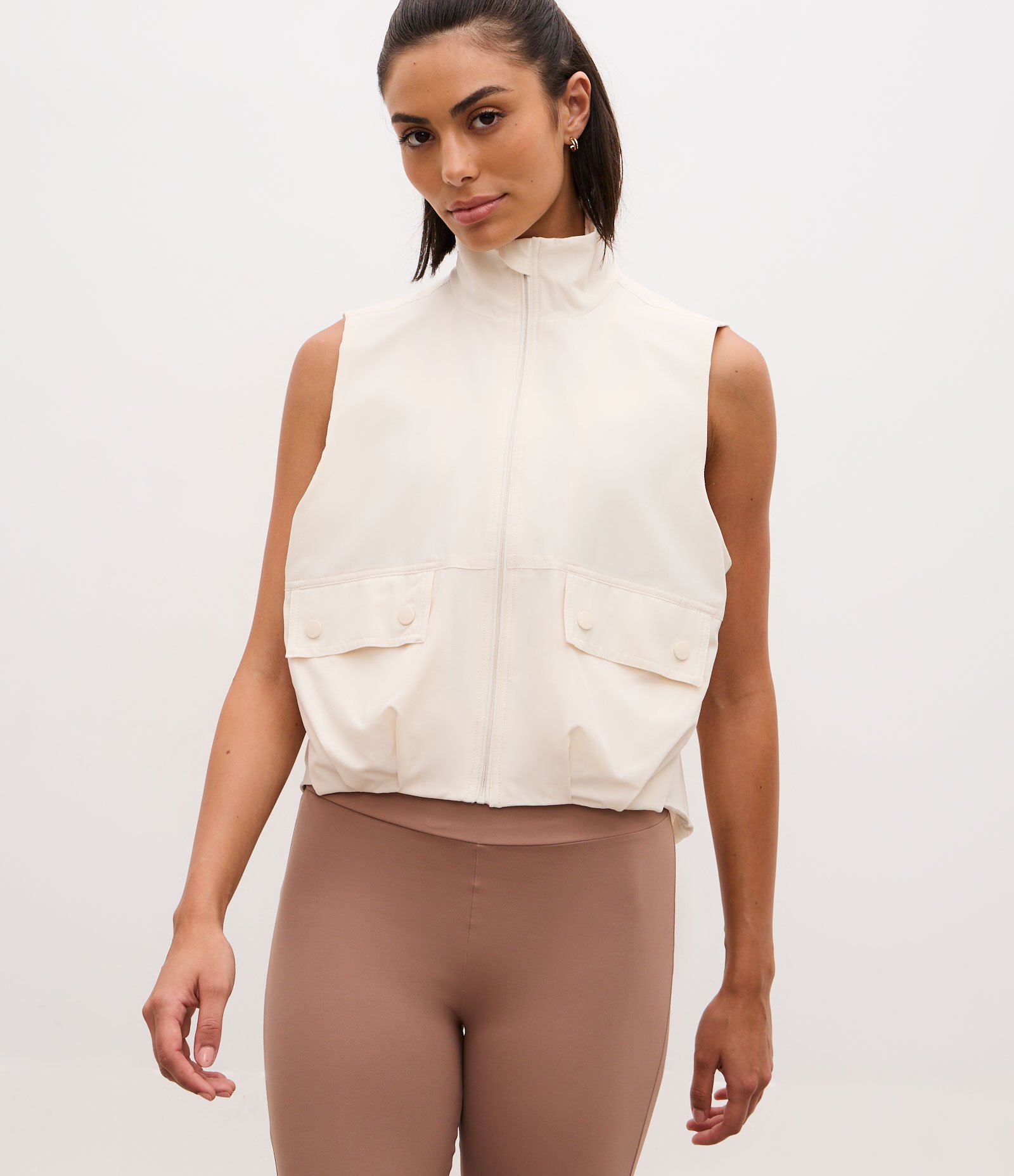 Colete Tecnológico Dry Oversized em Tecido Plano Off White 3